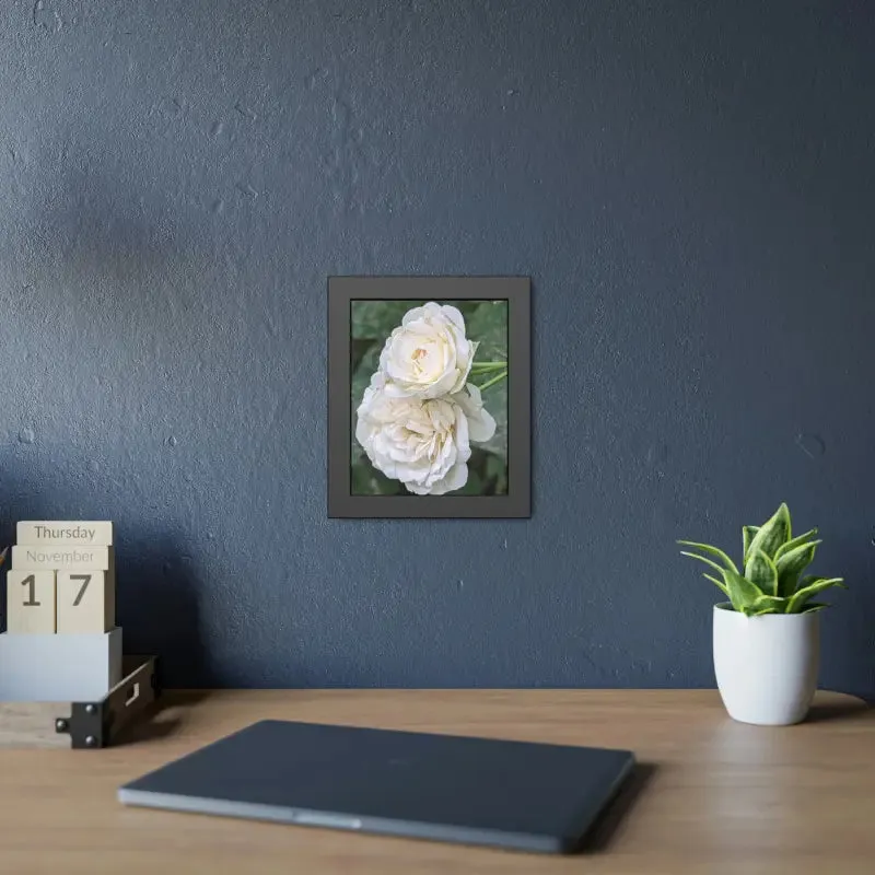 White Roses Framed Paper Posters Fine Art Paper