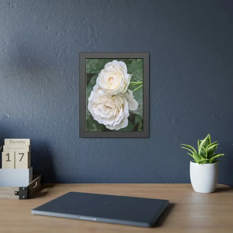 White Roses Framed Paper Posters Fine Art Paper