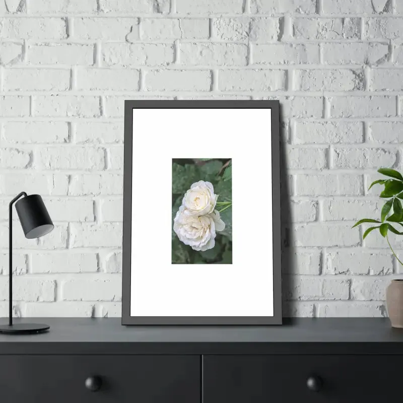White Roses Framed Paper Posters Fine Art Paper