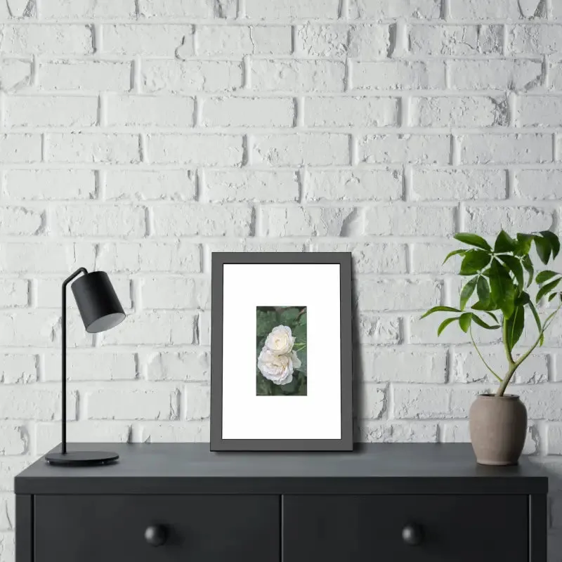 White Roses Framed Paper Posters Fine Art Paper
