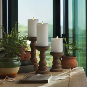 White Wax Luminara Flameless Pillar Candle