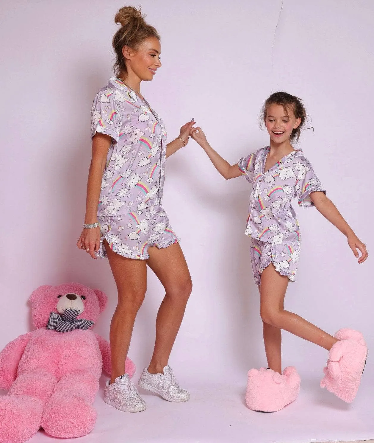 Women's I Dream of Rainbows Silky Short Set