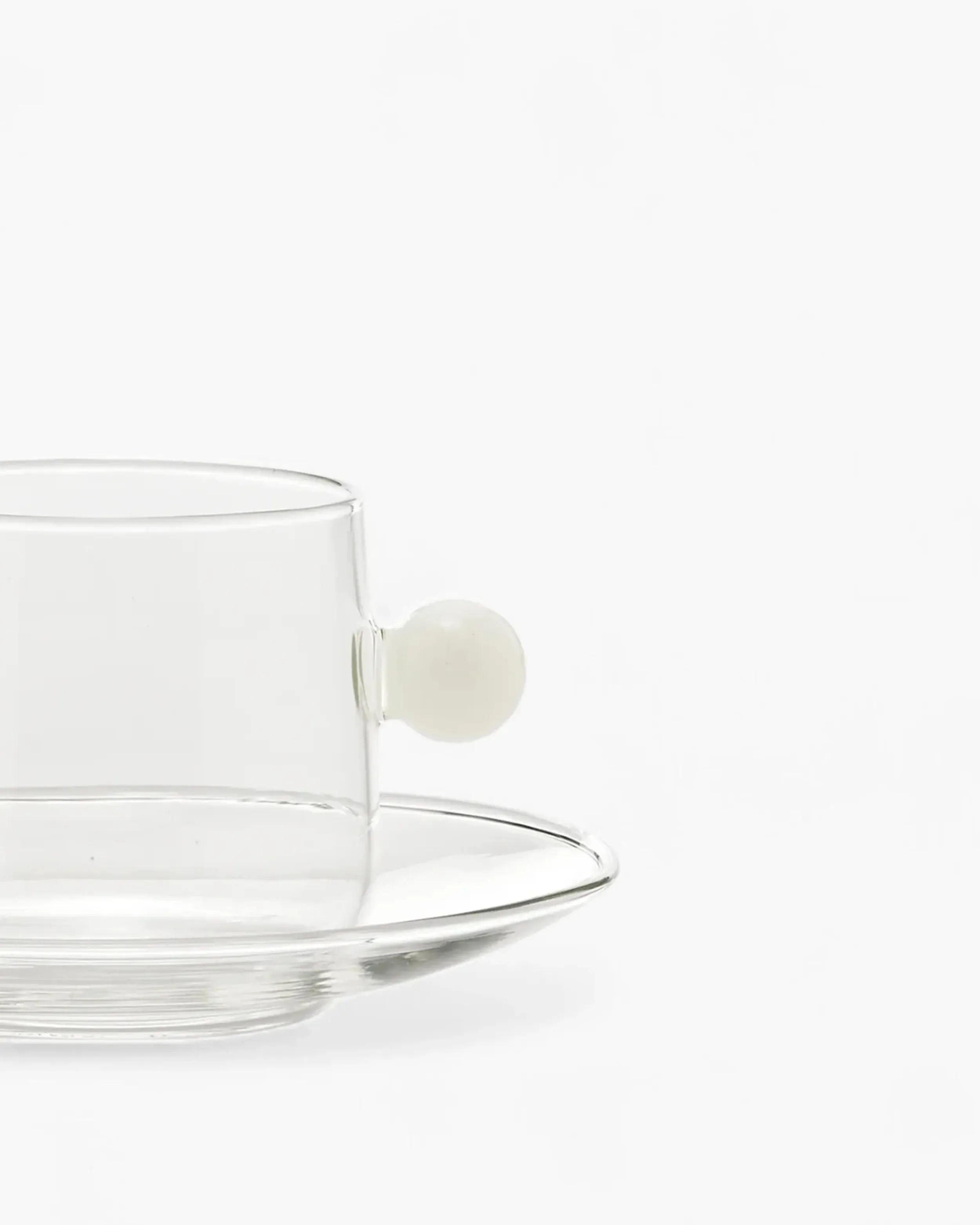 Zafferano Bilia glass Tea cup with small plate 22 cl-7.44 oz